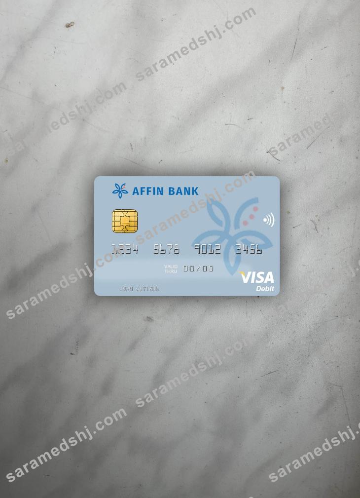 Malaysia Affin Bank visa debit card photolook front